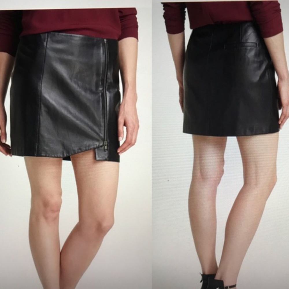 Leith Anthropologie Leather Skirt